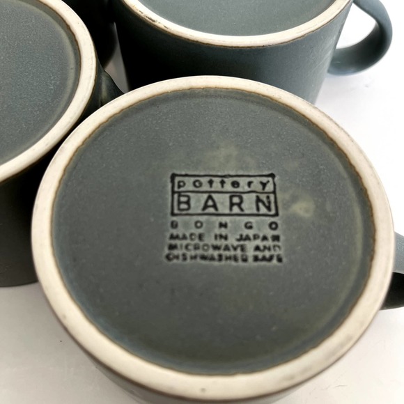 Pottery Barn Dark Green Mugs Set - Picture 5 of 5